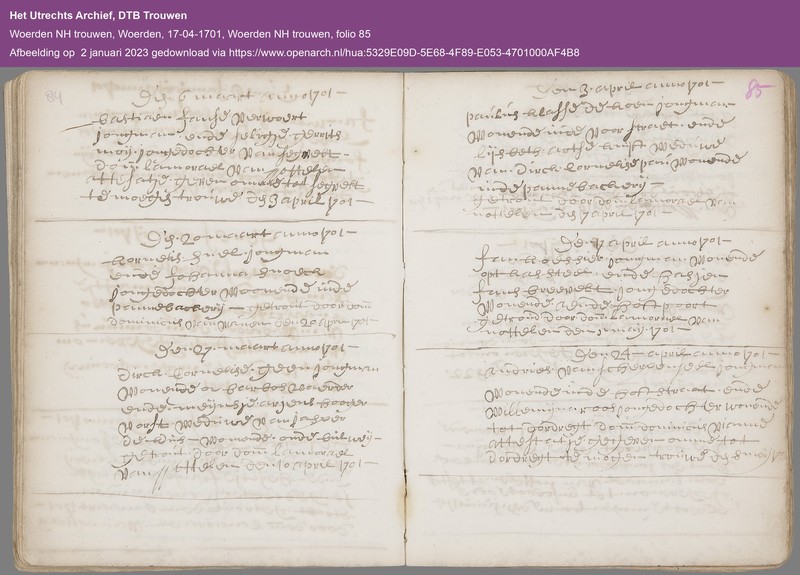 n_068      1701 trouwen Lijsbeth arts knijff wed van Dirck Cornelis Pau en Paulus Klasse de Koen.jpg